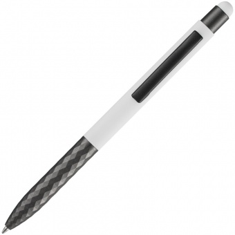 Ручка шариковая Digit Soft Touch со стилусом, белая фото 