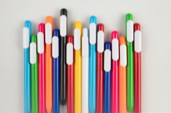Ручка шариковая Swiper, оранжевая с белым фото 