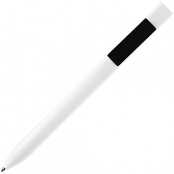 Ручка шариковая Swiper SQ, белая с черным фото 