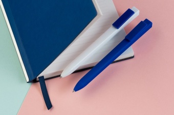 Ручка шариковая Swiper SQ, белая с синим фото 