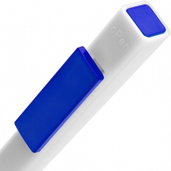 Ручка шариковая Swiper SQ, белая с синим фото 
