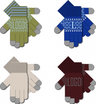 Сенсорные перчатки на заказ Guanti Tok, полушерсть фото 