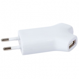 Сетевое зарядное устройство Uniscend Double USB, белое фото 3