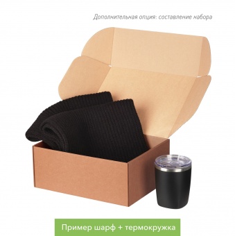 Шарф Forges вязаный, черный фото 