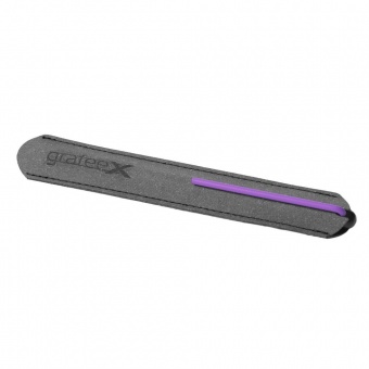 Шариковая ручка GrafeeX в чехле, черная с фиолетовым фото 