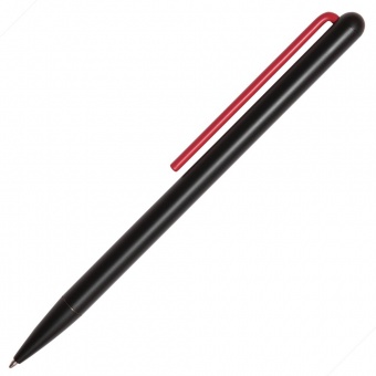 Шариковая ручка GrafeeX в чехле, черная с красным фото 