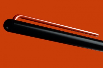 Шариковая ручка GrafeeX в чехле, черная с красным фото 