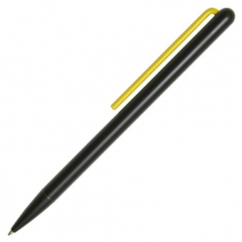 Шариковая ручка GrafeeX в чехле, черная с желтым фото 