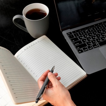 Шариковая ручка Quattro, серая фото 