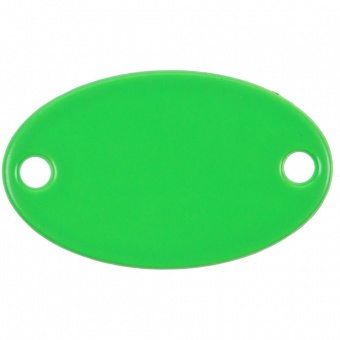 Шильдик металлический Alfa Oval, зеленый неон фото 