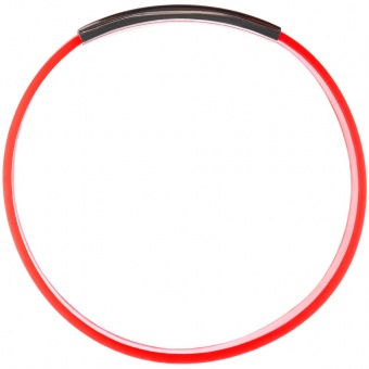Силиконовый браслет Brisky с металлическим шильдом, красный фото 