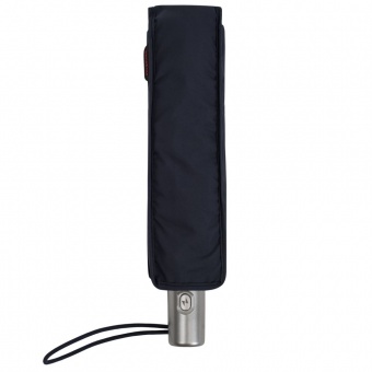 Складной зонт Alu Drop, 3 сложения, 7 спиц, автомат, темно-синий фото 9