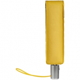 Складной зонт Alu Drop S, 3 сложения, 7 спиц, автомат, желтый (горчичный) фото 