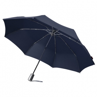 Складной зонт Alu Drop S, 3 сложения, 8 спиц, автомат, синий фото 3