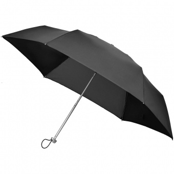 Складной зонт Alu Drop S, 3 сложения, механический, черный фото 