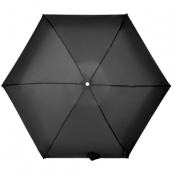 Складной зонт Alu Drop S, 4 сложения, автомат, черный фото 1