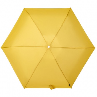 Складной зонт Alu Drop S, 4 сложения, автомат, желтый (горчичный) фото 