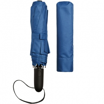 Складной зонт Magic с проявляющимся рисунком, синий фото 2