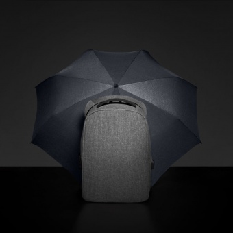 Складной зонт rainVestment, темно-синий меланж фото 