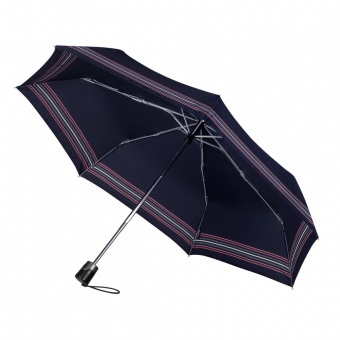 Складной зонт Take It Duo, синий в полоску фото 