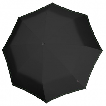 Складной зонт U.090, черный с неоново-зеленым фото 