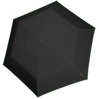 Складной зонт U.200, черный с неоновой петлей фото 