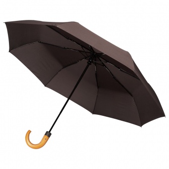 Складной зонт Unit Classic, коричневый фото 1