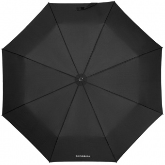 Складной зонт Wood Classic S с прямой ручкой, черный фото 6