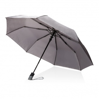 Складной зонт зонт-полуавтомат  Deluxe 21”, серый фото 
