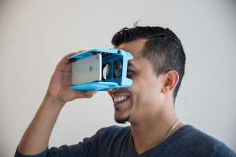 Складные очки Virtual reality, синий фото 7
