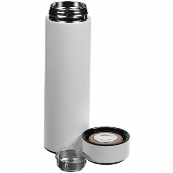 Смарт-бутылка с заменяемой батарейкой Long Therm, белая фото 