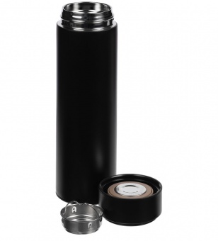 Смарт-бутылка с заменяемой батарейкой Long Therm, черная фото 