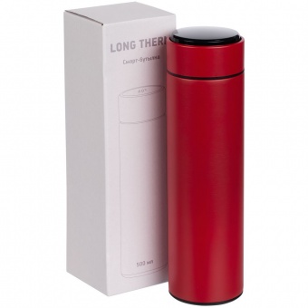 Смарт-бутылка с заменяемой батарейкой Long Therm, красная фото 