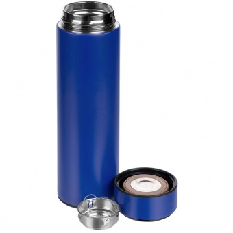 Смарт-бутылка с заменяемой батарейкой Long Therm, синяя фото 