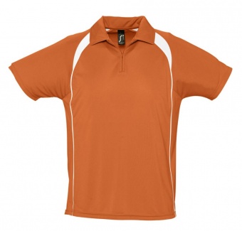 Спортивная рубашка поло Palladium 140 оранжевая с белым фото 2