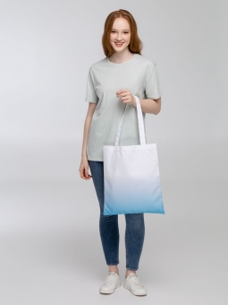 Сумка для покупок Shop Drop, бело-голубой градиент фото 