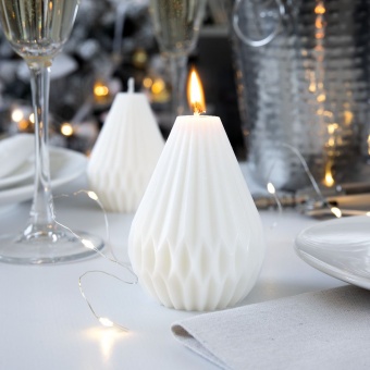 Свеча Pearfect, белая фото 