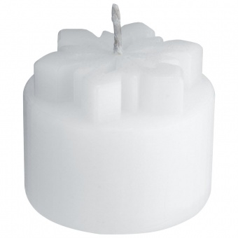 Свеча «Снежинка», малая, белая фото 