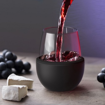 Термобокал для вина Wine Kuzie, черный фото 