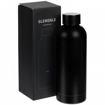 Термобутылка Glendale, черная фото 