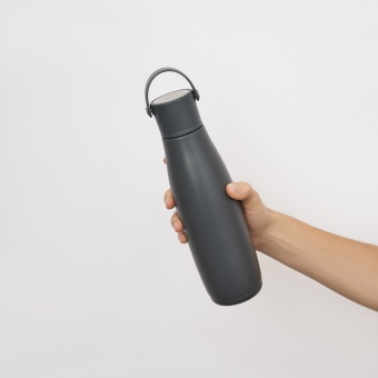 Термобутылка вакуумная герметичная Bosca, серая фото 