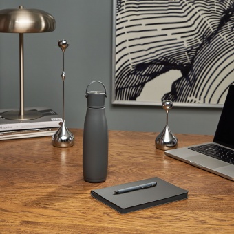 Термобутылка вакуумная герметичная Bosca, серая фото 