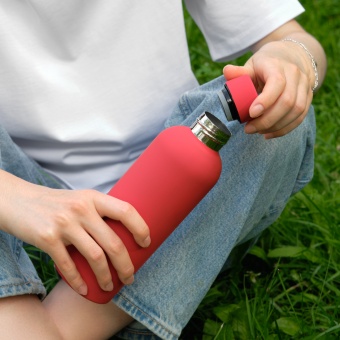 Термобутылка вакуумная герметичная Prima, красная фото 