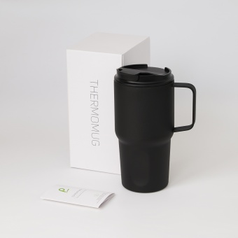 Термокружка вакуумная Aventura, черная фото 