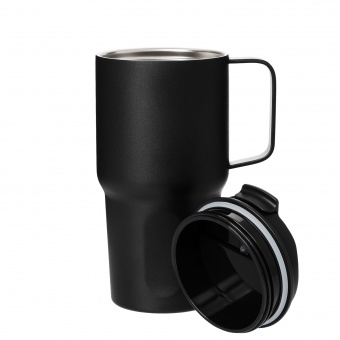 Термокружка вакуумная Aventura, черная фото 