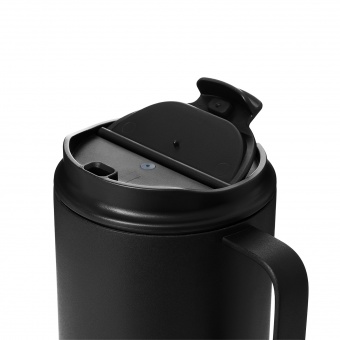 Термокружка вакуумная Aventura, черная фото 