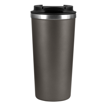 Термокружка вакуумная Palermo, серая, гладкая поверхность фото 