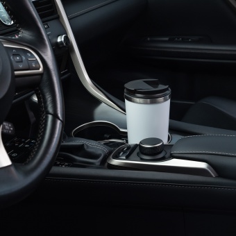 Термокружка вакуумная Palermo, серая, гладкая поверхность фото 