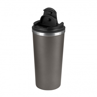 Термокружка вакуумная Palermo, серая, гладкая поверхность фото 