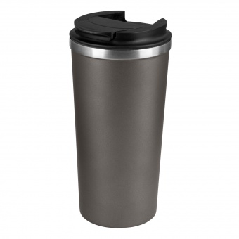 Термокружка вакуумная Palermo, серая, гладкая поверхность фото 
